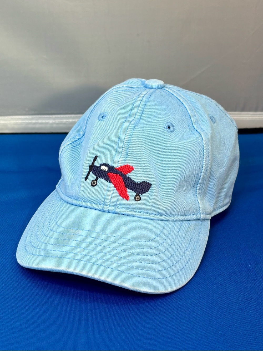 Harding Lane kids embroidered ball cap with airplane